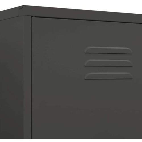 VidaXL garderobna omara antracitna 90x50x180 cm jeklo Slike