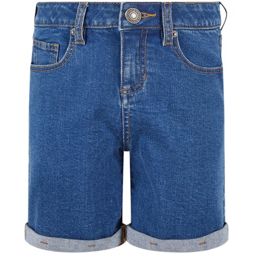 Urban Classics Girls' Organic Stretch Denim Shorts with 5 Pockets Blue Cene