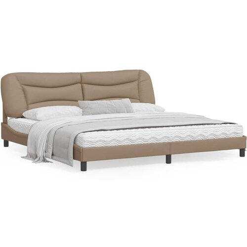 vidaXL Okvir kreveta s LED-om bez madraca Hvar boja cappuccina 200 x 200 cm - Boja cappuccina 200 x 200 cm Boja cappuccina 200 x 200 cm Cene
