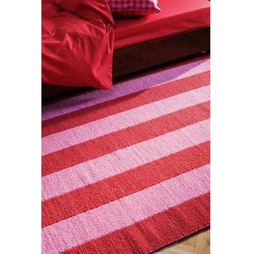 Jotex Rdeča/rožnata ročno tkana preproga iz me&amp;scaron;anice volne 200x300 cm Sissel &amp;ndash; Slike