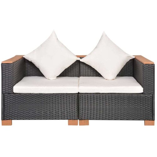  Sofa od poliratana crna Slike
