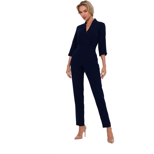 Made Of Emotion Woman's Jumpsuit M751 Navy Blue Slike