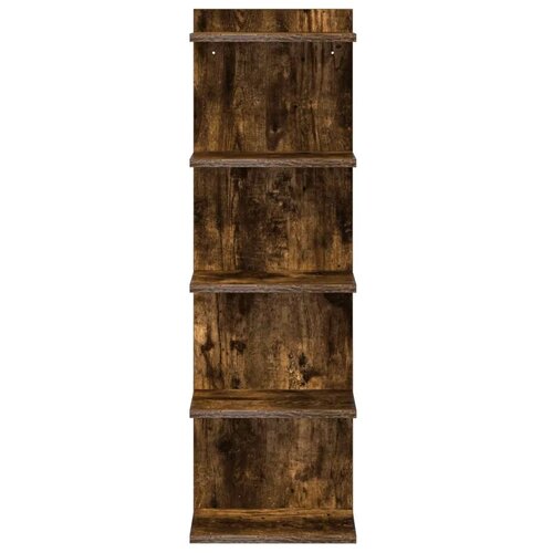  Zidna polica Dimljeni hrast 30 x 15 x 100 cm - Dimljeni hrast 1 30 x 15 x 100 cm (5 etaža) Cene