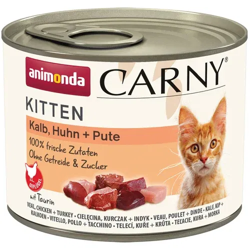 Animonda Carny Kitten 12 x 200 g - Teletina, piletina i puretina