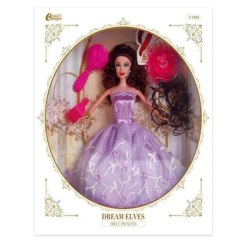 Magic Toys lutka u ljubičastoj haljini sa dodacima 30cm Cijene