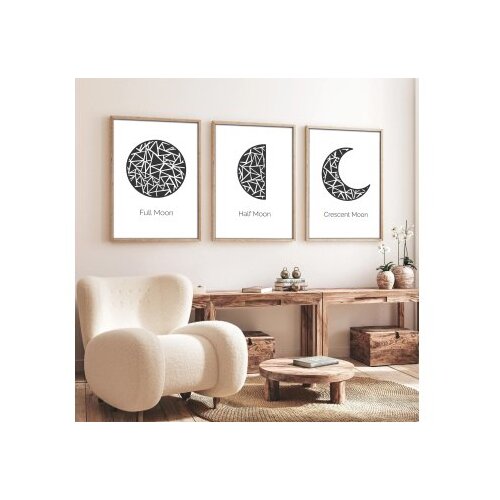 Wallxpert Uramljena slika Huhu225, 50x70 cm, 3 dijela Slike