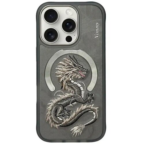 NIMMY DRAGON maskica kompatibilna s MagSafeom za iPhone 16 Pro Max siva Slike