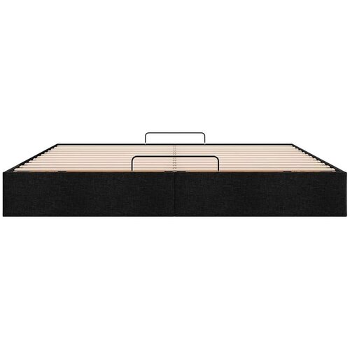 VidaXL Otomanski okvir kreveta bez madraca crni 200x200 cm od tkanine Slike