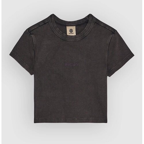 Element Lowcase Crop T-shirt off black Slike