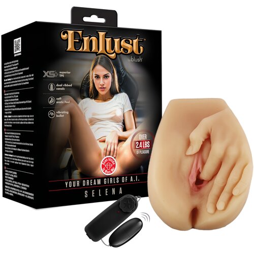 Blush Enlust Selena - vibrirajuća umjetna vagina sa AI slikama (naturalan) Cijene