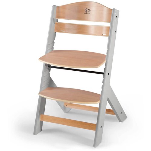 Kinderkraft dječja stolica za hranjenje enock&amp;trade; wood and grey z blazino grey Slike
