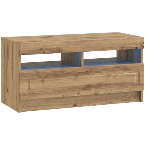  LED TV kabinet UTRECHT 3 kom. Hrast artisan Konstruirano drvo Siva 81 x 35 x 40 cm Slike