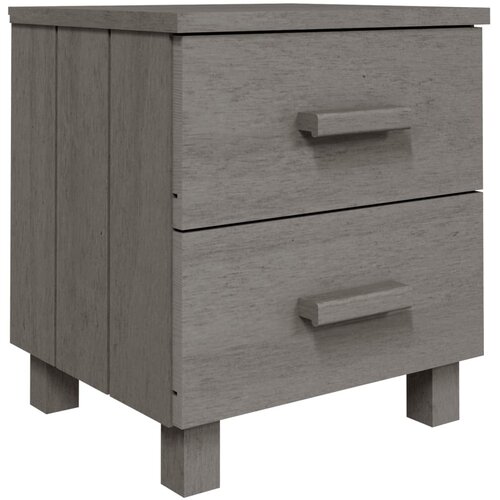  Noćni ormarići HAMAR 2 kom svjetlosivi 40x35x44,5 cm borovina Slike