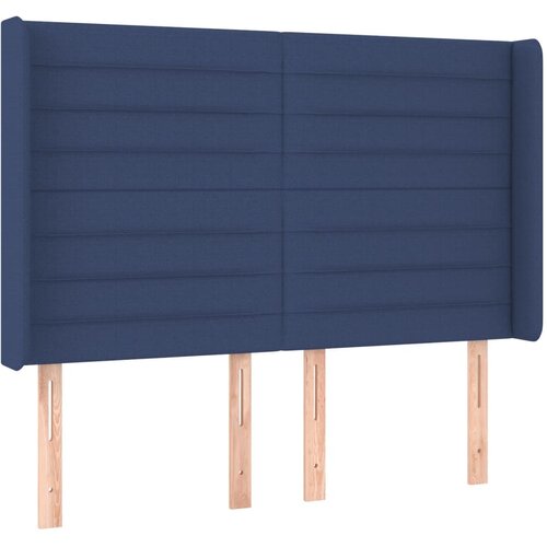  box spring s madracem LED plavi 140x190 cm od tkanine Slike