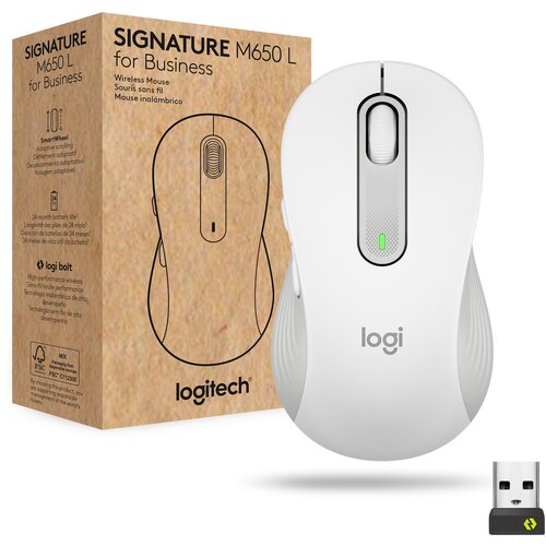 Logitech "Signature M650 for Business Mouse wireless Bluetooth 2.4 GHz Bolt USB receiver off-white" Cijene