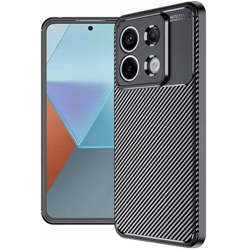 Techsuit CarbonFiber maska za Xiaomi Redmi Note 13 Pro 5G / Poco X6 &amp;ndash; crna Slike