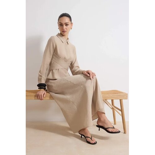 Trendyol Modest Ženska haljina Tctss26Eb00032, Bež Cene
