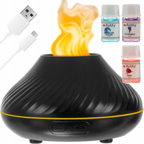  RGB crni difuzor ovlaživač isparivač 130ml USB + aroma Cijene