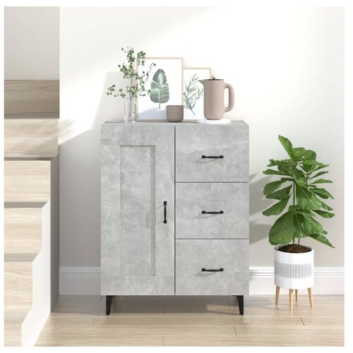  Komoda siva boja betona 69 5 x 34 x 90 cm od konstruiranog drva Cijene