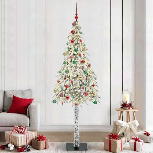 vidaXL Božično drevo med 300 LED z stojalom Bela 210 cm PE in jeklo Cene