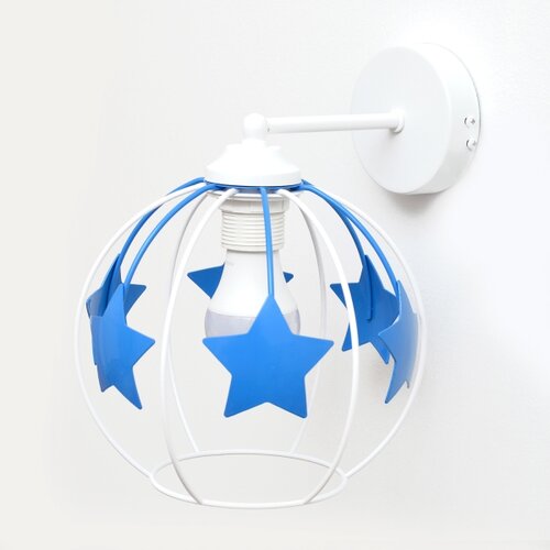  Dečija zidna lampa STARS 1xE27/15W/230V plava/bela Slike