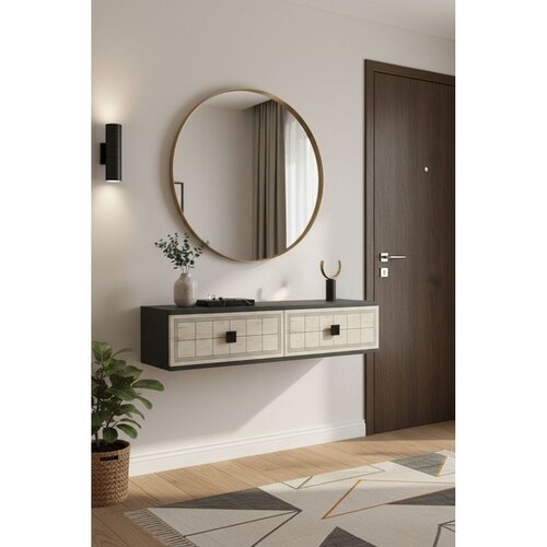 Hanah home komoda Yuka 120, 120 cm, antracit / travertin Cene