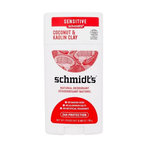 schmidt's Coconut & Kaolin Clay Natural Deodorant 75 g prirodni dezodorans za osjetljivu kožu za ženske