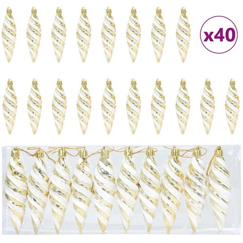  Božićna spirala u obliku kugle 40 pcs Zlatno Plastika Slike