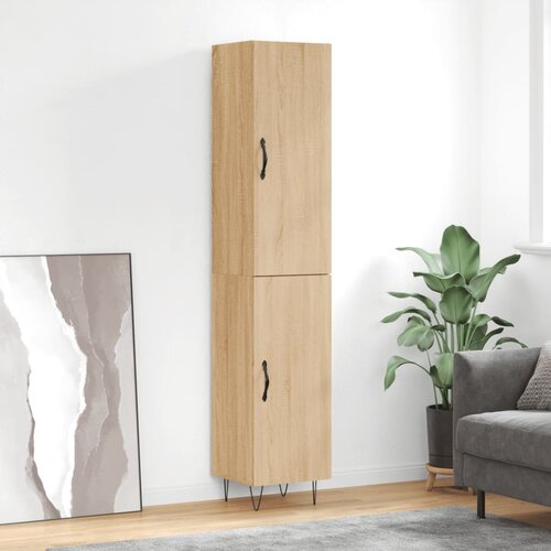 vidaXL Visoka komoda hrasta sonome 34 5x34x180cm od konstruiranog drva Cijene