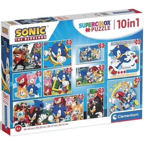 Clementoni Sonic ježek 10 v 1 supercolor puzzle - Cene