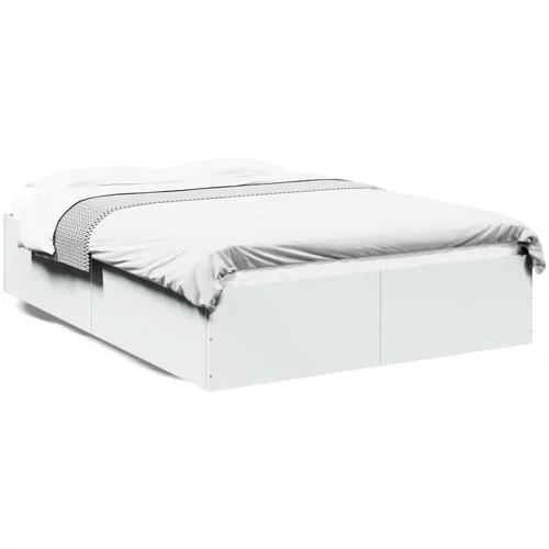  Okvir za krevet bijeli 120 x 200 cm konstruirano drvo