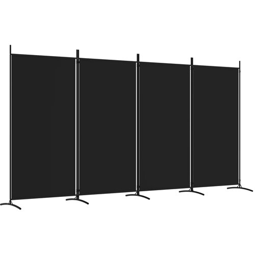 Maison Chic Paravan - Sobne pregrade 4-delni črn 346x180 cm blago, (22111539) Cene