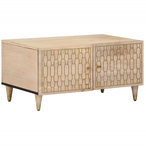 VidaXL Klubska mizica 80x50x40 cm trden mangov les Slike