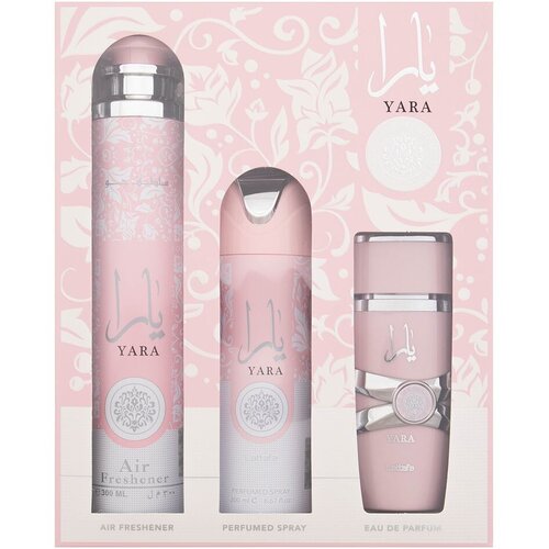 Lattafa Yara darilni set parfumska voda 100 ml + deodorant 200 ml + di&scaron;ava za dom 300 ml za ženske Cene
