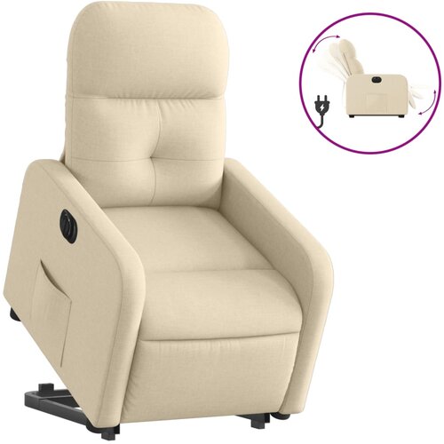 Maison Chic Električni naslanjač - Relax naslanjač s funkcijo vstajanja krem blago, (22061254) Cene