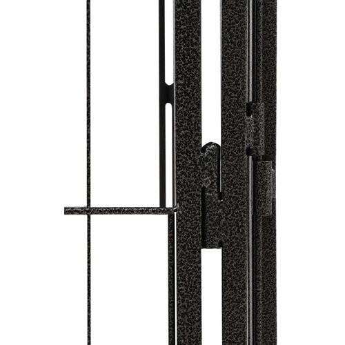 VidaXL Ograda za pse s 36 panela crna 50 x 100 cm čelik obložen prahom Slike