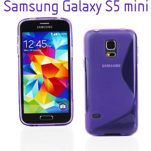  Gumijasti / gel etui S-Line za Samsung Galaxy S5 mini - vijolični Slike