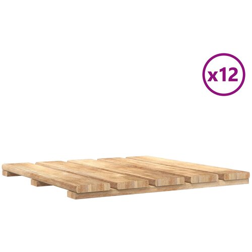  Pločice za decking 12 pcs Smeđa 50 x 50 cm Slike