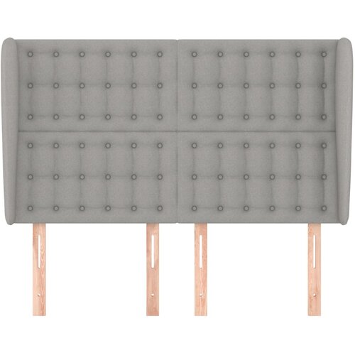  Uzglavlje s u&amp;scaron;ima svjetlosivo 147x23x118/128 cm od tkanine Slike