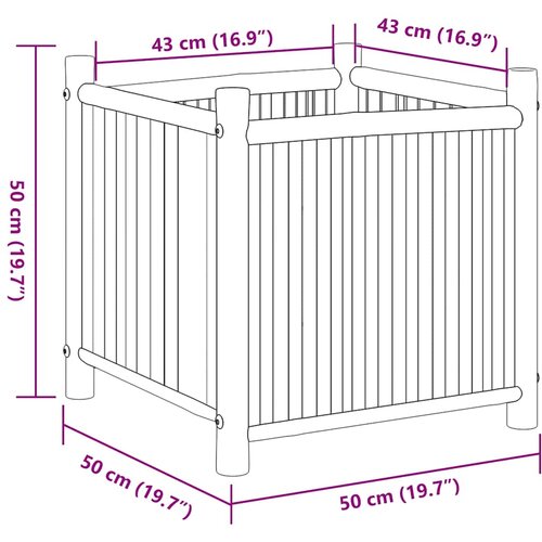  Sadilica 50 x 50 x 50 cm od bambusa Slike