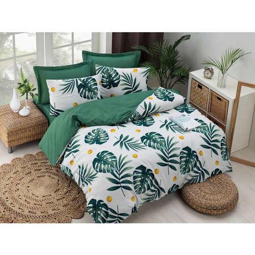  monstera - green greenwhiteyellow single xl quilt cover set (de) Cene