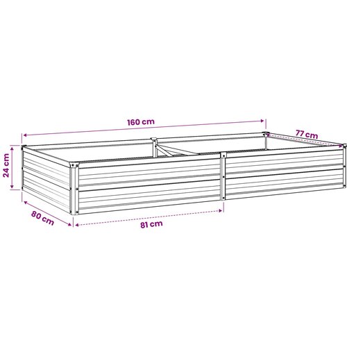  Povi&amp;scaron;eni vrtni krevet Pastelno zelena 160 x 80 x 24 cm Slike