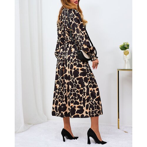 Resti Beige women's maxi dress in leopard print Cijene
