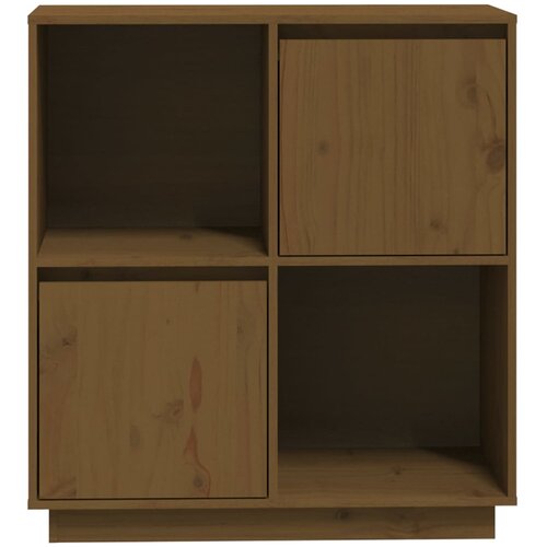  Komoda smeđa boja meda 74 x 35x 80 cm od masivne borovine Slike