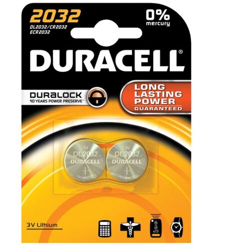 Baterija litij dugmasta 3V pk2 Duracell 2032 blister Cene