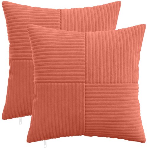  Presvlaka za jastuk 2 pcs ALMELO Crvena narančasta 45 x 45 cm Cene