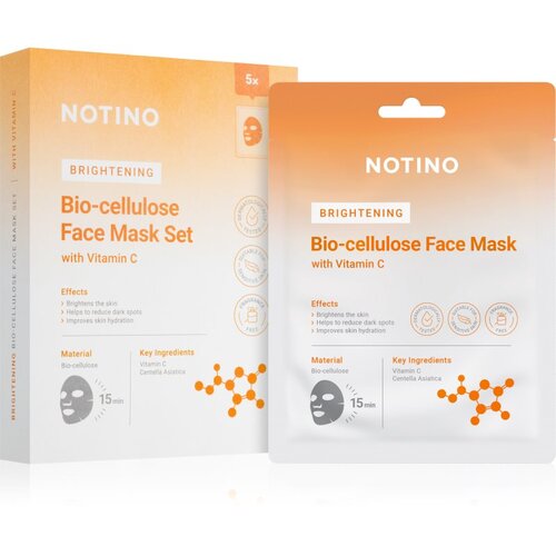 Notino Brightening Bio-Cellulose Face Mask with Vitamin C set sheet maski za sjaj lica Cijene