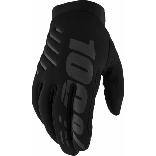 100% brisker gloves black m