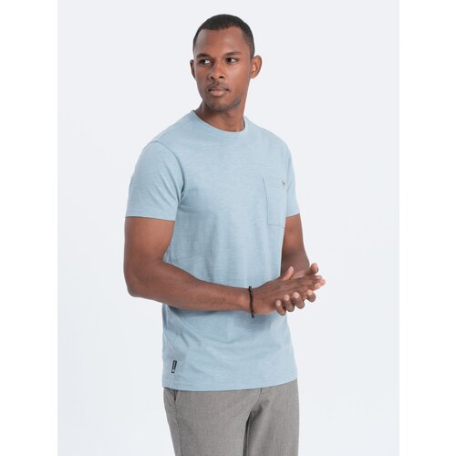 Ombre Men's knitted T-shirt with patch pocket Slike