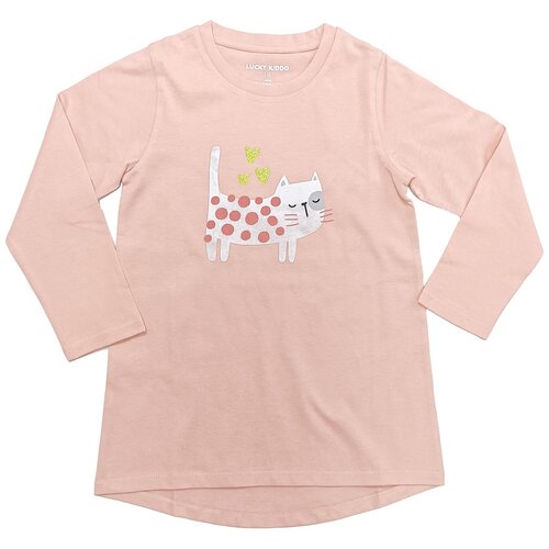 Lucky Kiddo majica DR LK-KGTU LS 2_24 023763 Ž marelična 98 Slike